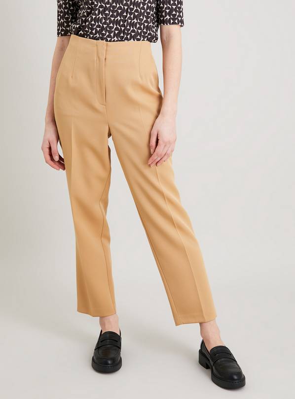 Light Brown High Waisted Tapered Coord Trousers - 10